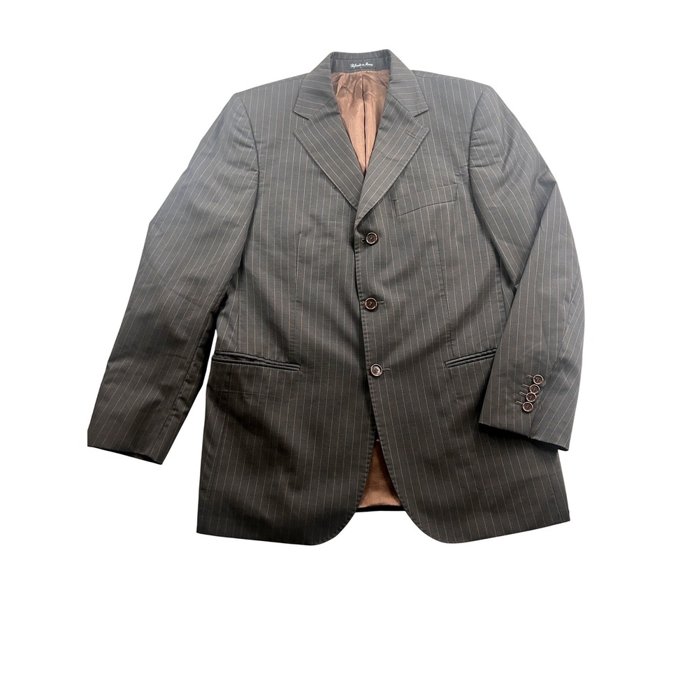 Salvatore Fusco La Sartoria Vitale Barberis Canonico Pinstripe Blazer Super 120s